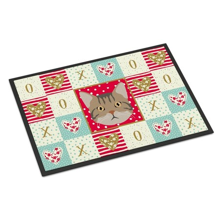 Carolines Treasures 24 x 36 in. American Wirehair Cat Love Indoor or Outdoor Mat CK5083JMAT